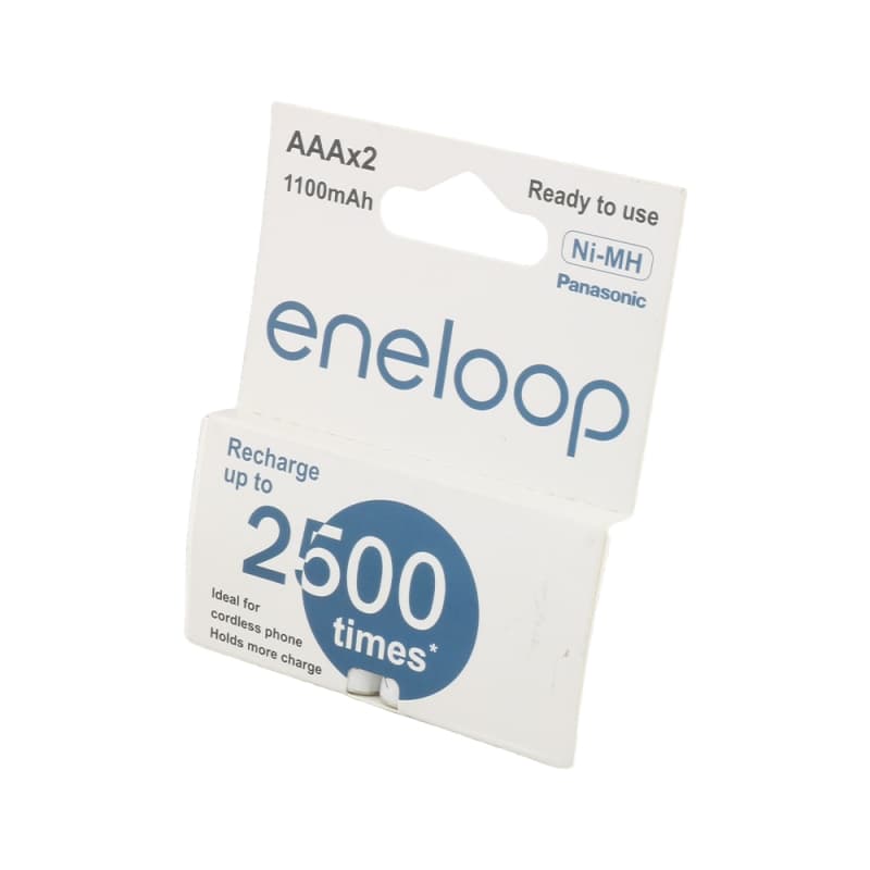 باتری دوتایی نیم قلمی شارژی Panasonic Eneloop AAA 1100mAh — تصویر ۵