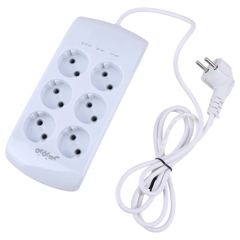 محافظ برق دیجیتال کامپیوتر و صوتی تصویری 6 خانه فروزش Lotus LT600D با کابل 1.8 متری — تصویر ۴