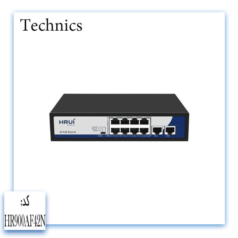 سوئیچ 8 پورت poe HR900AF82N Low Watt — تصویر ۲