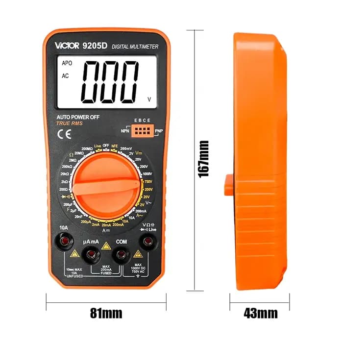 مولتی متر دیجیتال ویکتور مدل VICTOR 9205D — تصویر ۶