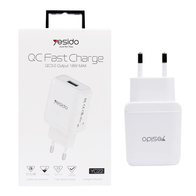 آداپتور شارژ 18 وات یسیدو YESIDO YC22 — تصویر ۷