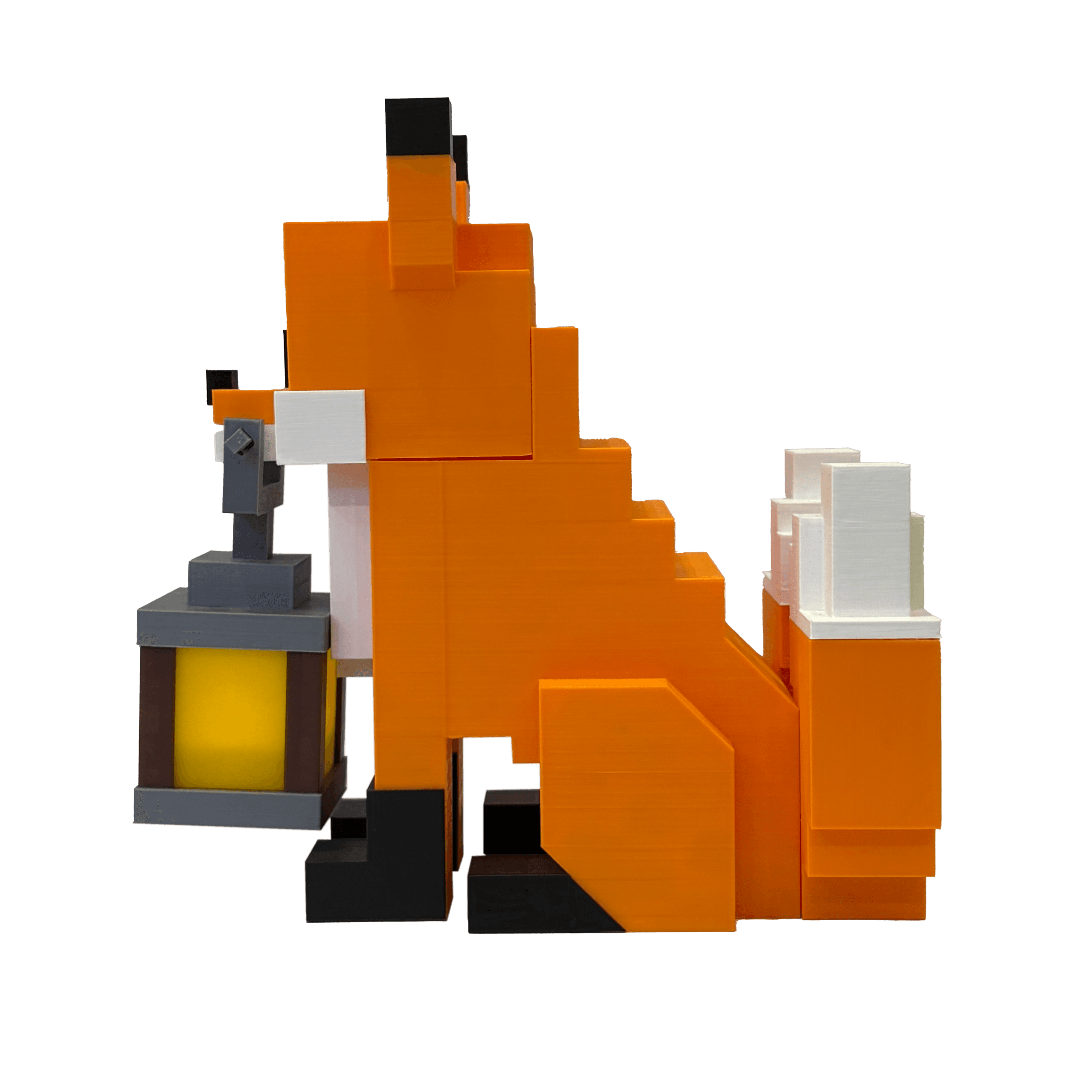 چراغ خواب طرح روباه ماینکرافت (Minecraft Fox Lamp) — تصویر ۸