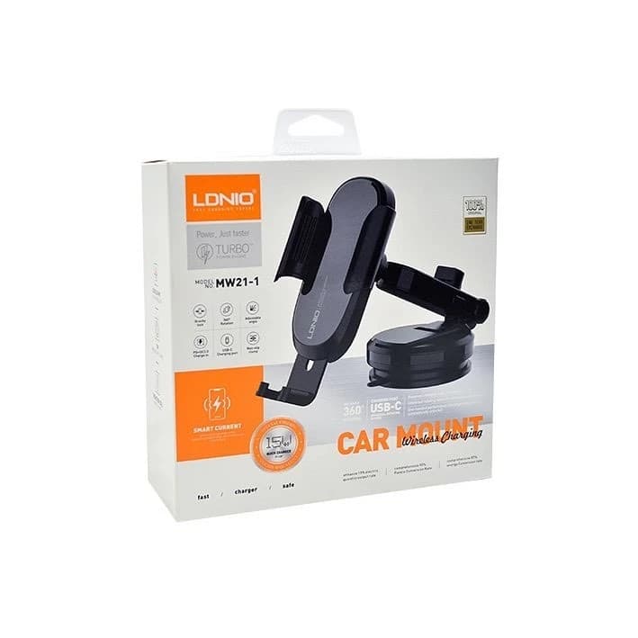 هولدر وایرلس داشبوردی الدینیو مدل LDNIO MW21-1 CAR MOUNT — تصویر ۸