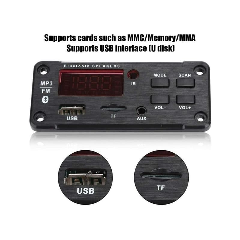 پخش کننده MP3 PLAYER پنلی بلوتوثی 12V مدل Q13-V1 — تصویر ۱۲