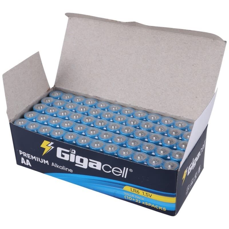 پک 2+10 باتری قلمی Gigacell Premium Alkaline LR6 1.5V AA — تصویر ۳