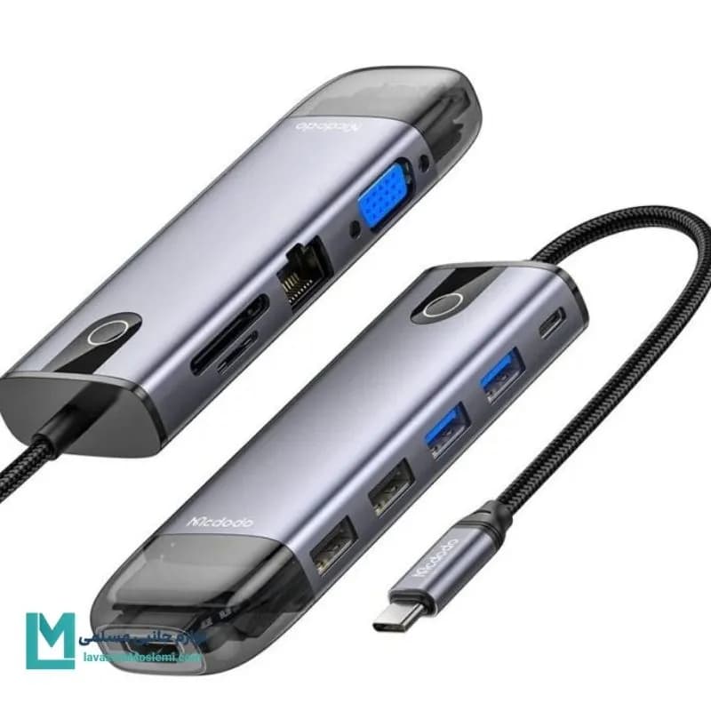 هاب 10 پورت USB-C مک دودو مدل HU-7420 کد JS1001 | لوازم جانبی مسلمی
