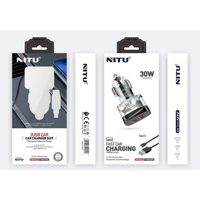 شارژر فندکی 30W نیتو مدل NITU NDC32 FAST CHARGING — تصویر ۳