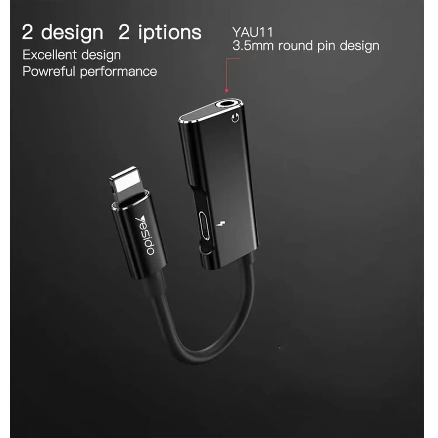 تبدیل جک 3.5 به آیفون یسیدو مدل YESIDO YAU11 AUDIO ADAPTER — تصویر ۲