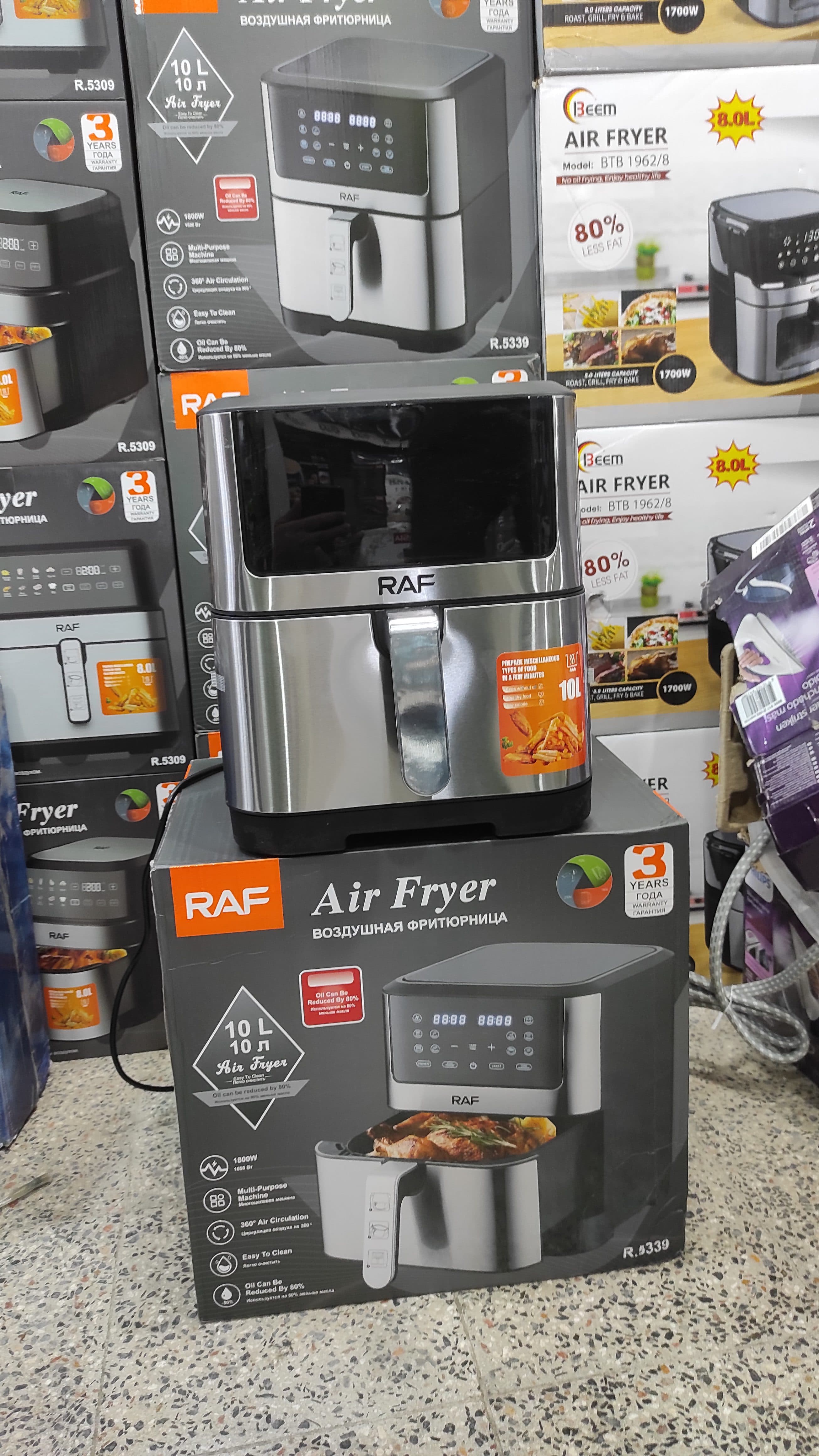 سرخ کن رژیمی10لیتری راف (بدون روغن) RAF مدلR_5339 — تصویر ۴
