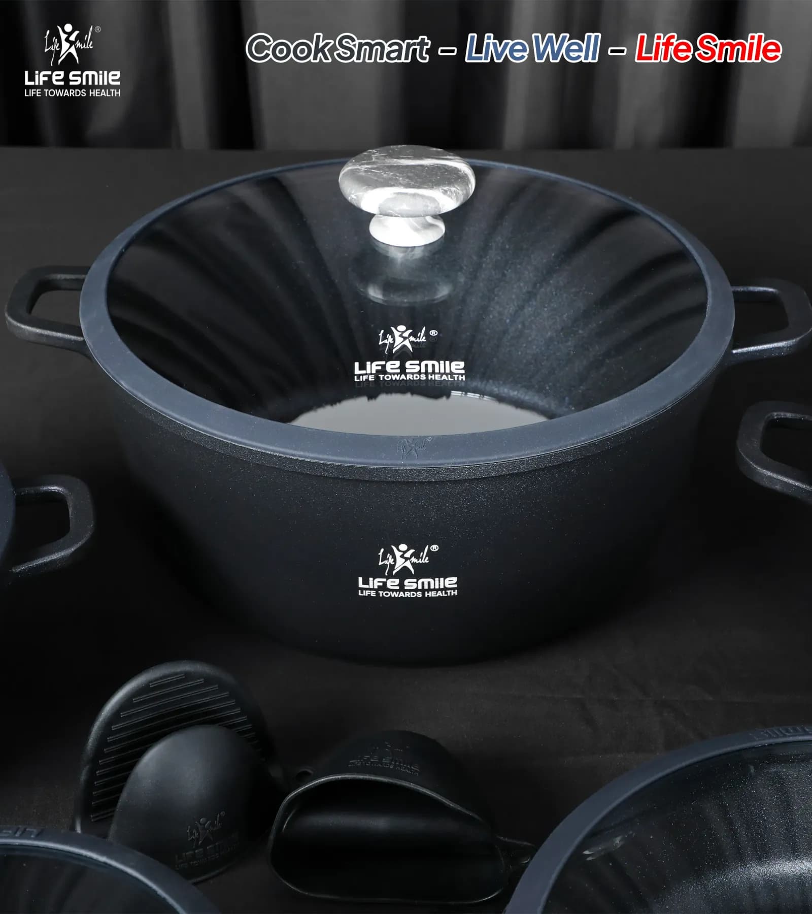 سرویس قابلمه 10 پارچه گرانیتی لایف اسمایل مدل LIFEP41S-GL-10 — تصویر ۶