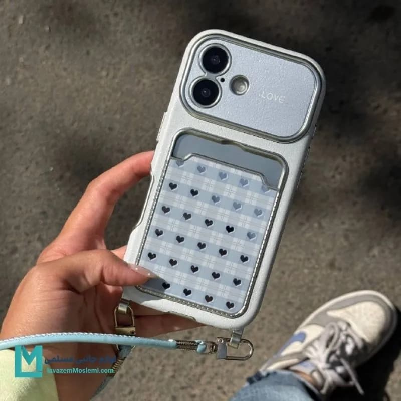 قاب گوشی دخترانه كلاسيكارد – قلبي آبی آيينه ای کد C3919 | لوازم جانبی مسلمی — تصویر ۲