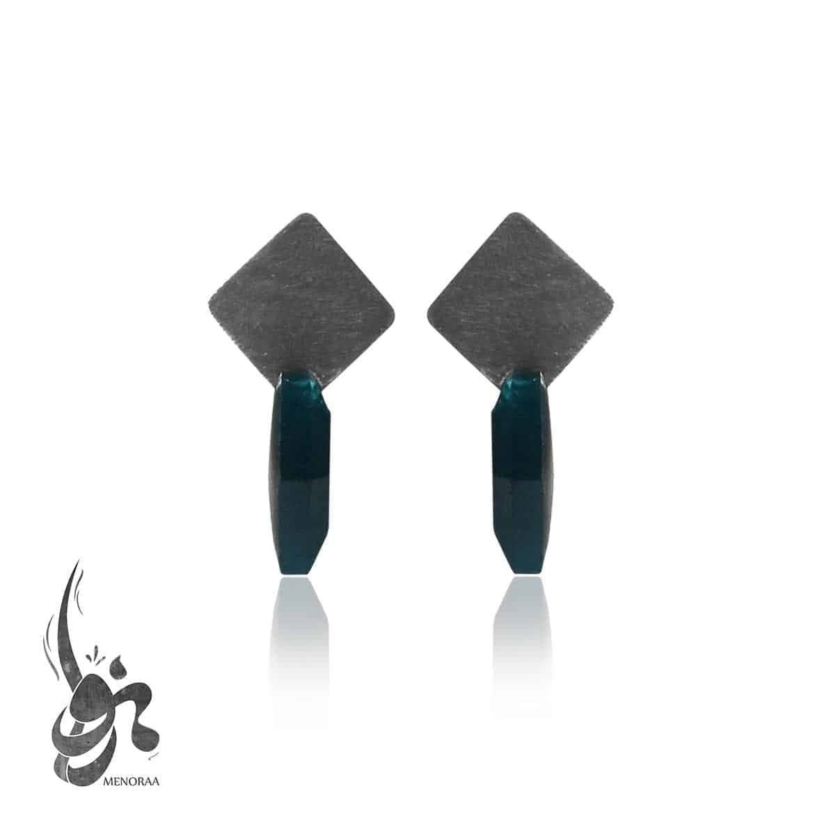 گوشواره نقره دست ساز زنانه مدل آلیسا -گالری منورا — تصویر ۴