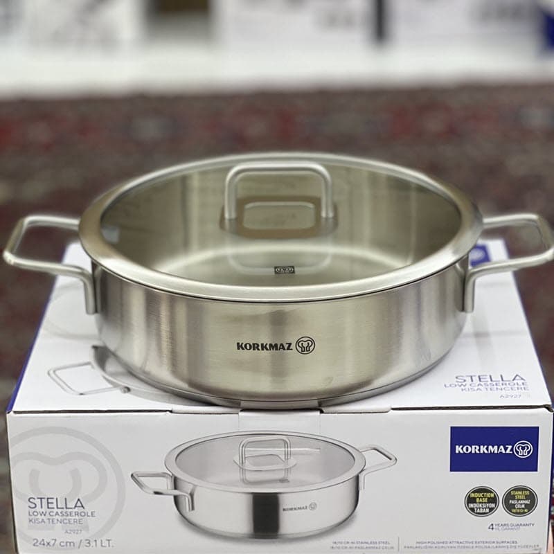 تابه دودسته استیل کرکماز سایز 24 مدل A2927 استلا