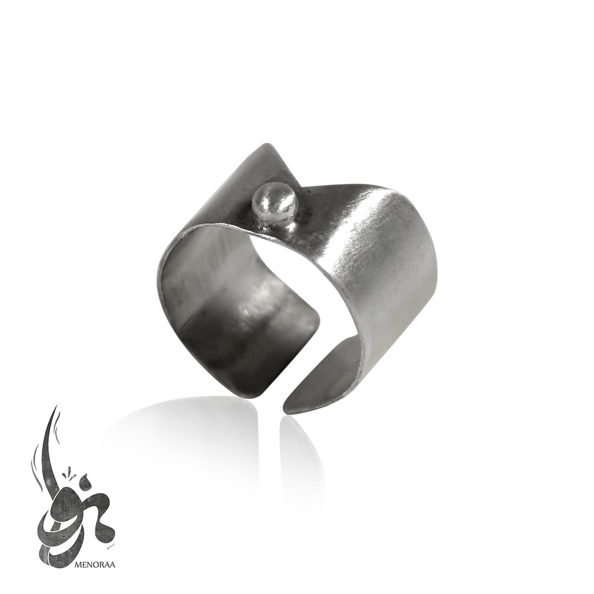انگشتر نقره دست ساز زنانه مدل شیما-گالری منورا
