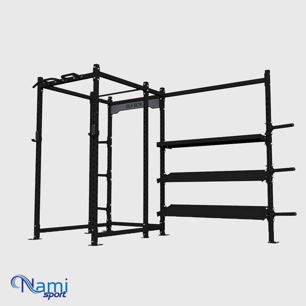 سازه کراسفیت تک دهنه + جایگاه دمبل و اکسسوری — تصویر ۷