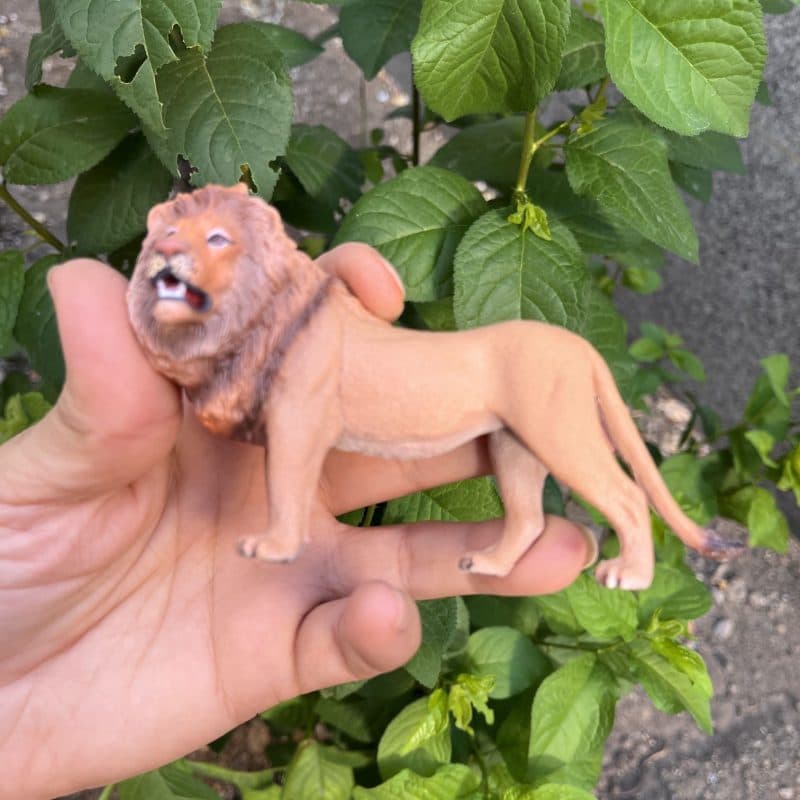 اسباب بازی فیگور حیوانات مدل شیر نر مناسب آموزش کودک +۱ سال — تصویر ۳