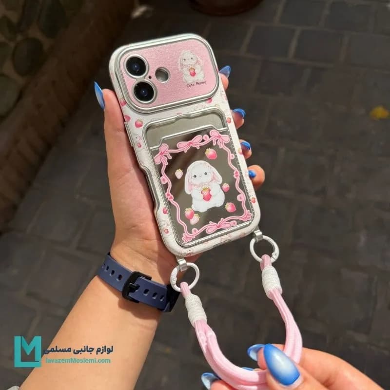 قاب گوشی فانتزی کلاسيكارد – خرگوشي توت فرنگي کد C3890 | لوازم جانبی مسلمی — تصویر ۳