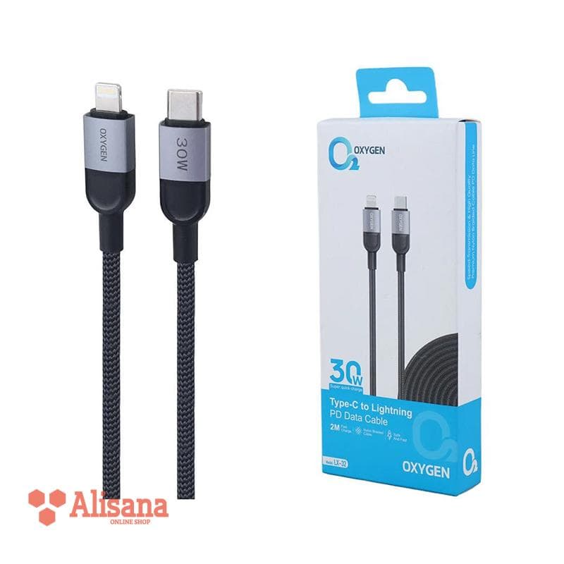 کابل شارژ آیفون Type C to Lightning اکسیژن مدل LX-32 طول دو متر