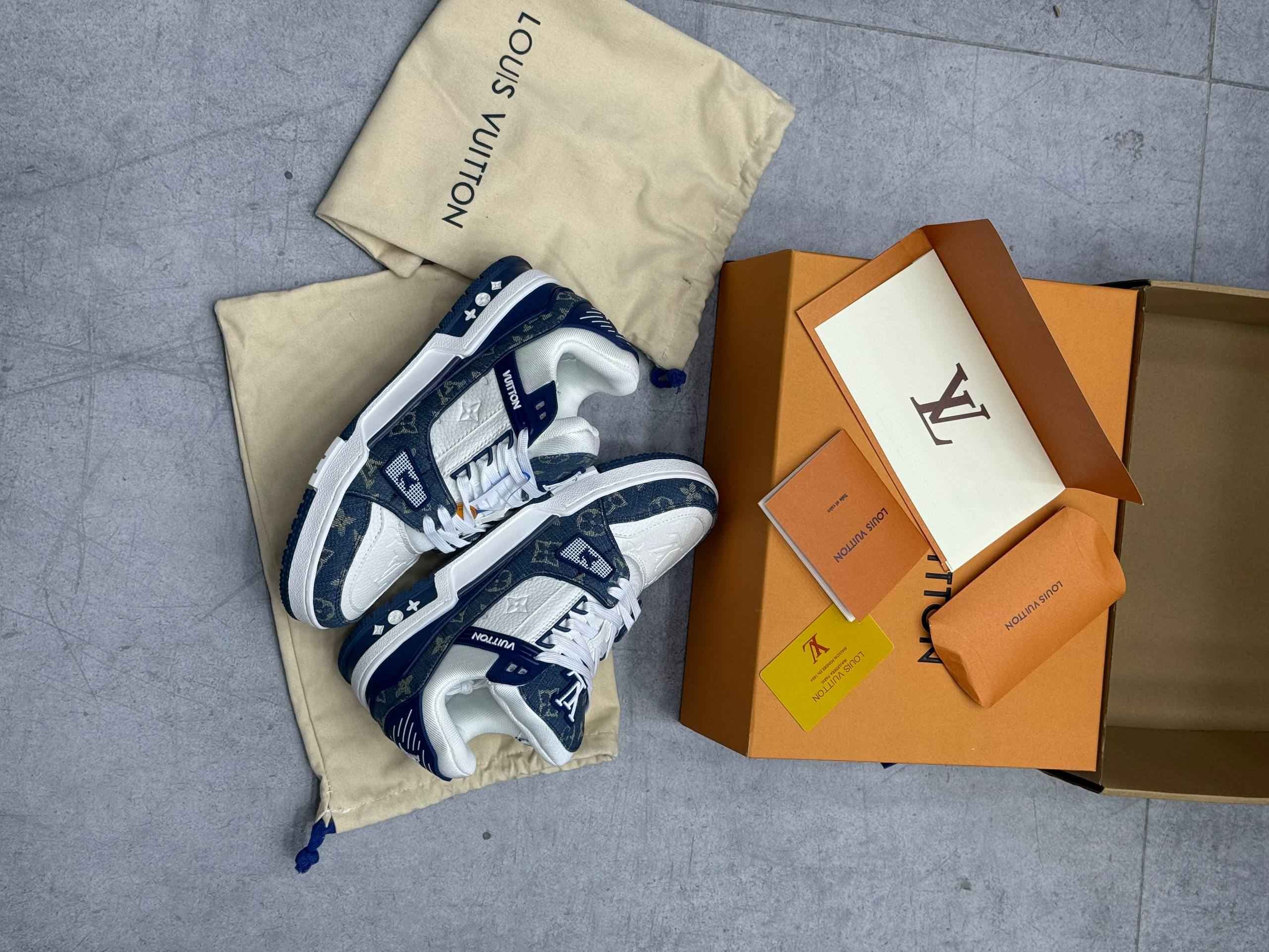 کتانی نایک لویی ویتون مسترکوالیتی Nike louis vuitton آبی — تصویر ۲