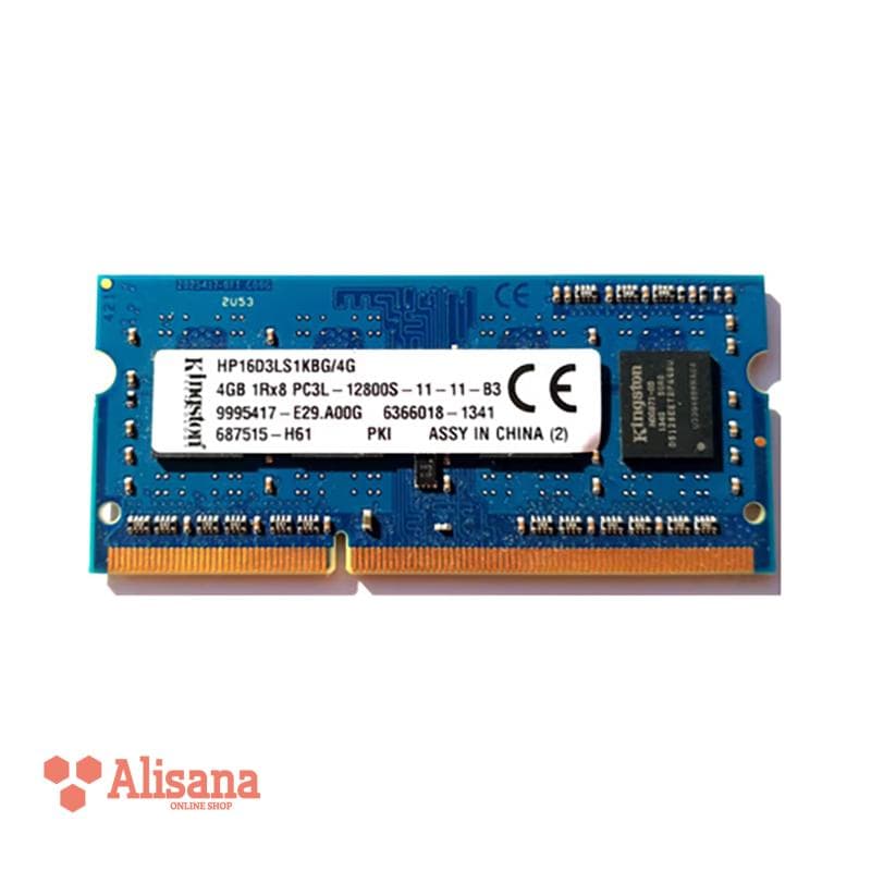 رم لپ تاپ کینگستون مدل HP16D3LS1KBG/4G ظرفیت 4 گیگابایت PC3L 1600MHz CL9 — تصویر ۲