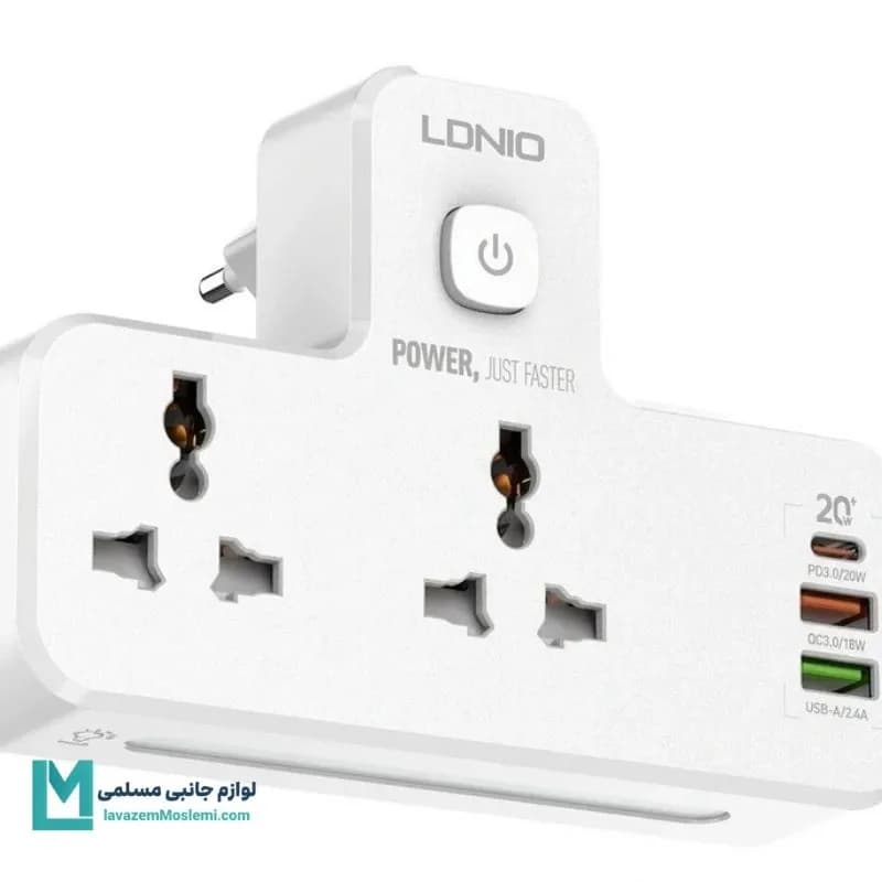 چندراهی برق و شارژر دیواری الدینیو مدل SC2311 کد T111 | لوازم جانبی مسلمی — تصویر ۵