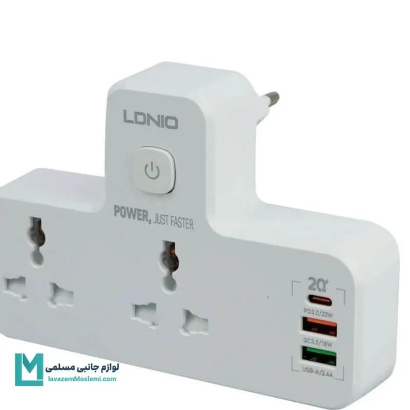 چندراهی برق و شارژر دیواری الدینیو مدل SC2311 کد T111 | لوازم جانبی مسلمی — تصویر ۸