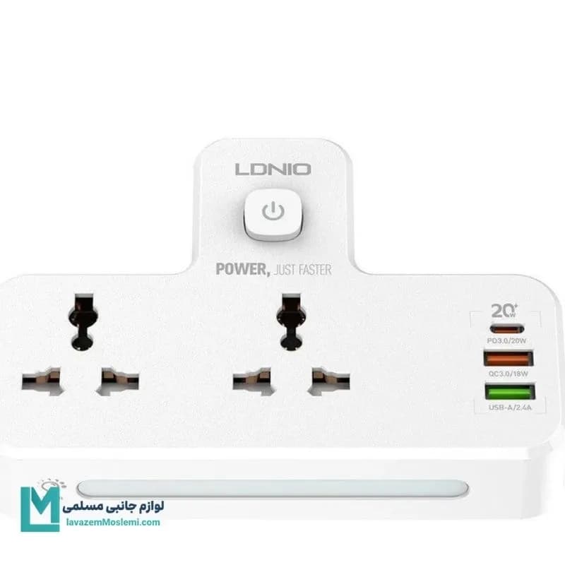 چندراهی برق و شارژر دیواری الدینیو مدل SC2311 کد T111 | لوازم جانبی مسلمی — تصویر ۲