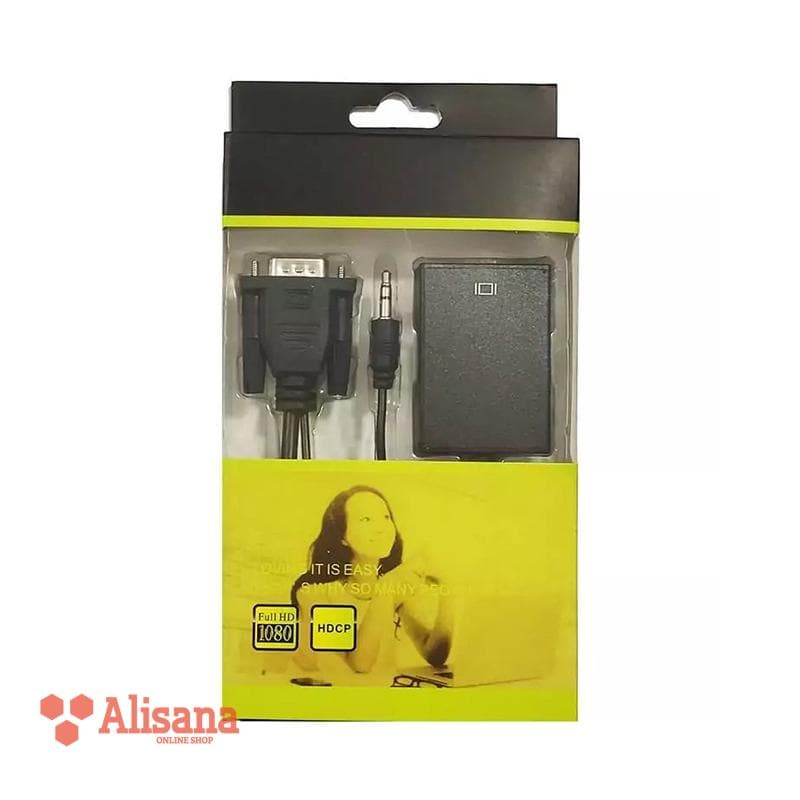 مبدل VGA به HDMI پک سبز با کابل صدا و پاور — تصویر ۱۰
