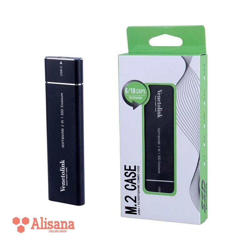 باکس فلزی SSD M.2 NGFF NVME ونتولینک مدل تایپ C — تصویر ۹