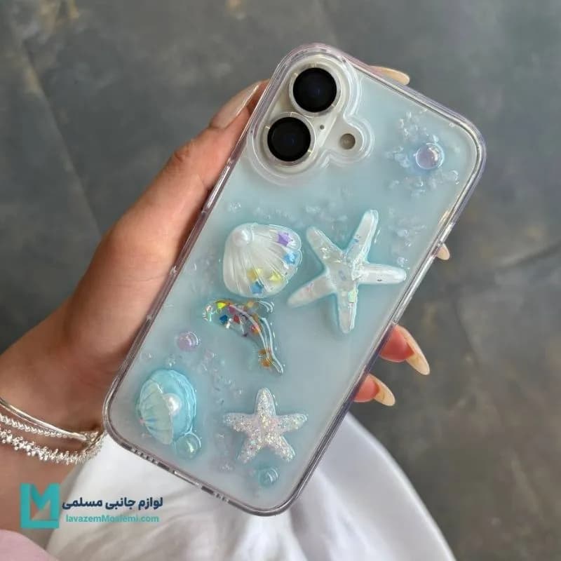 قاب گوشی شفاف رزین موج دریا کد C3849 | لوازم جانبی مسلمی — تصویر ۳