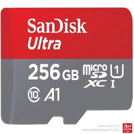 کارت حافظه microSDXC سن دیسک مدل Ultra A1 کلاس 10 استاندارد UHS-I سرعت 100MBps ظرفیت 256 گیگابایت — تصویر ۶