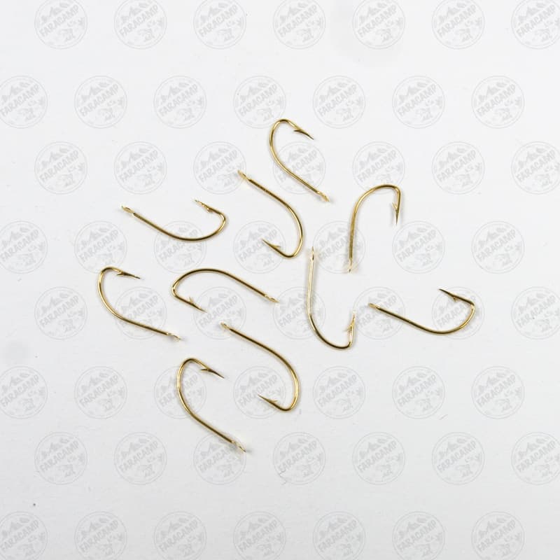 قلاب موستاد Mustad طلایی نروژ 224 سایز 9 بسته 10 عددی — تصویر ۵