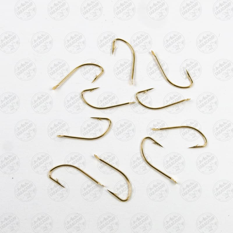 قلاب موستاد Mustad طلایی نروژ 224 سایز 8 بسته 10 عددی — تصویر ۶