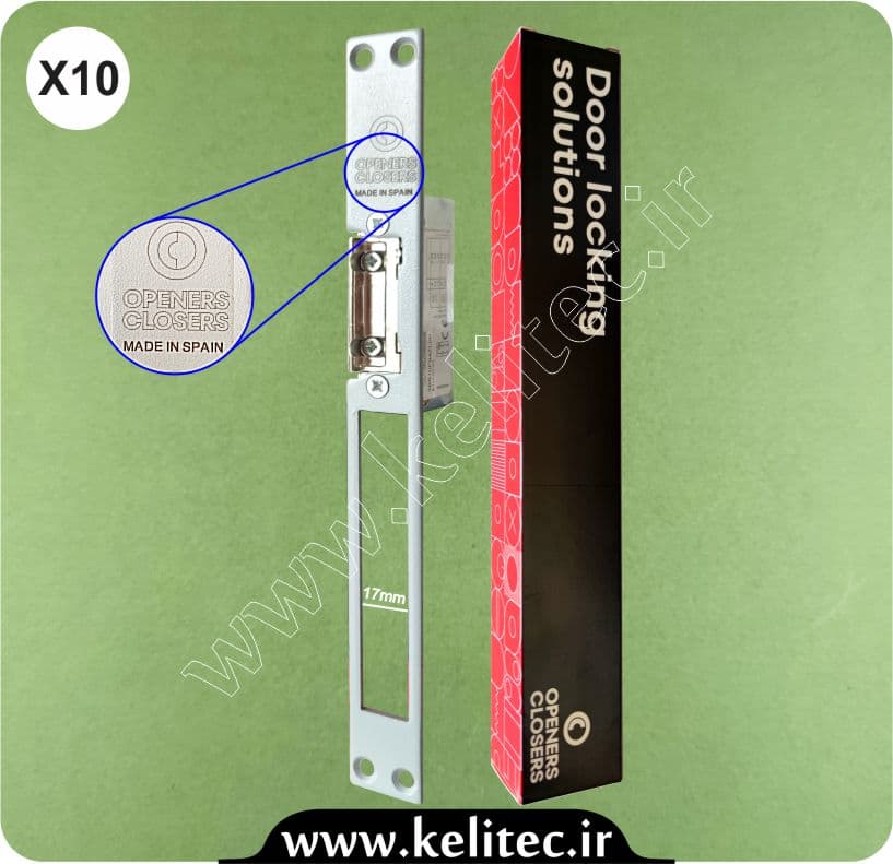 کارتن 10 تایی قفل مقابل برقی O&C اسپانیا – قابل نصب روی درب ضد سرقت، چوبی و فلزی