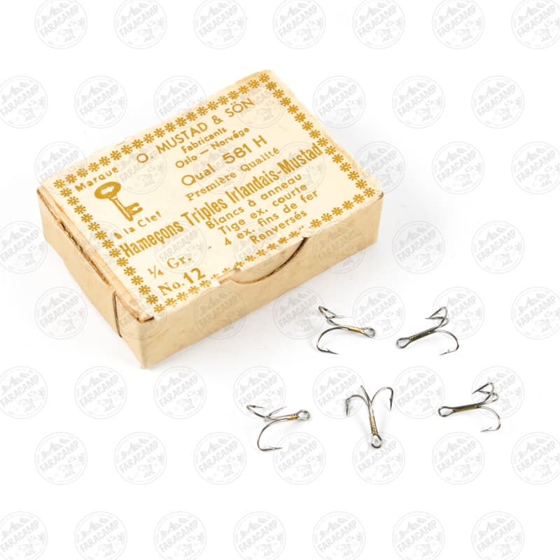 قلاب موستاد سرکج نیکل سایز ۱۲ بسته ۵ عددی MUSTAD Hameçons Triples Irlandais HOOKS 581H — تصویر ۴