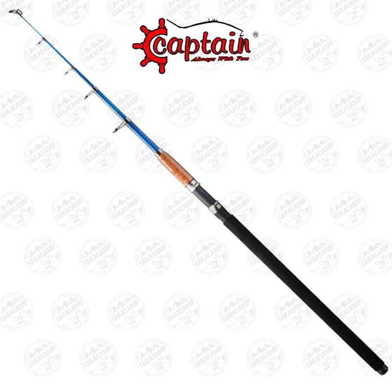 چوب ماهیگیری تلسکوپی ۳۰۰ سانت کاپیتان مدل CAPTAIN 1905 E POXY BLUE 100-300GR — تصویر ۳
