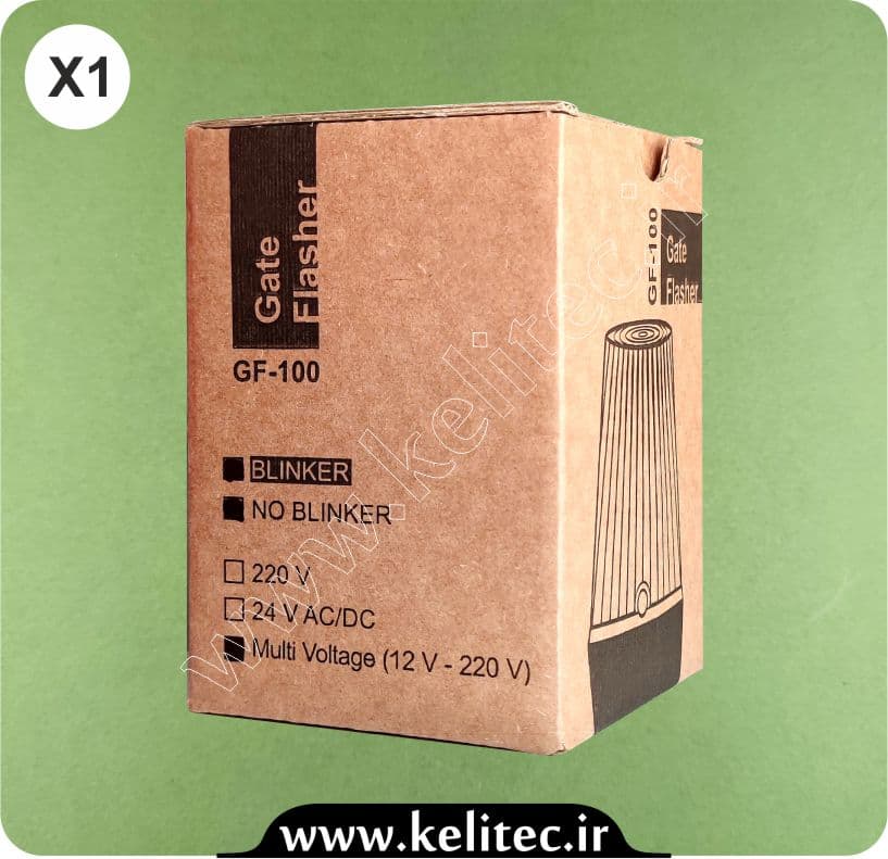 فلاشر LED درب برقی مدل GF100 – کار با دو ولتاژ ۲۴V و ۲۲۰V – تنظیم در دو حالت ثابت و چشمک زن — تصویر ۵