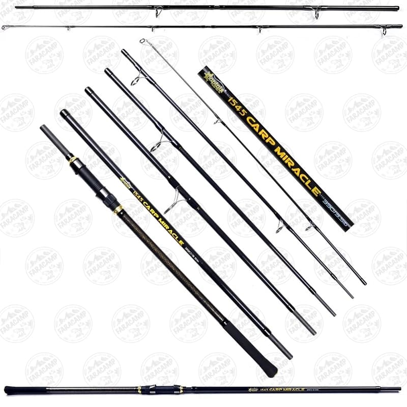 چوب ماهیگیری کپوری شش تکه ۳۹۰ سانت کاپیتان مدل CAPTAIN 1545 CARP MIRACLE 3.5LB — تصویر ۲