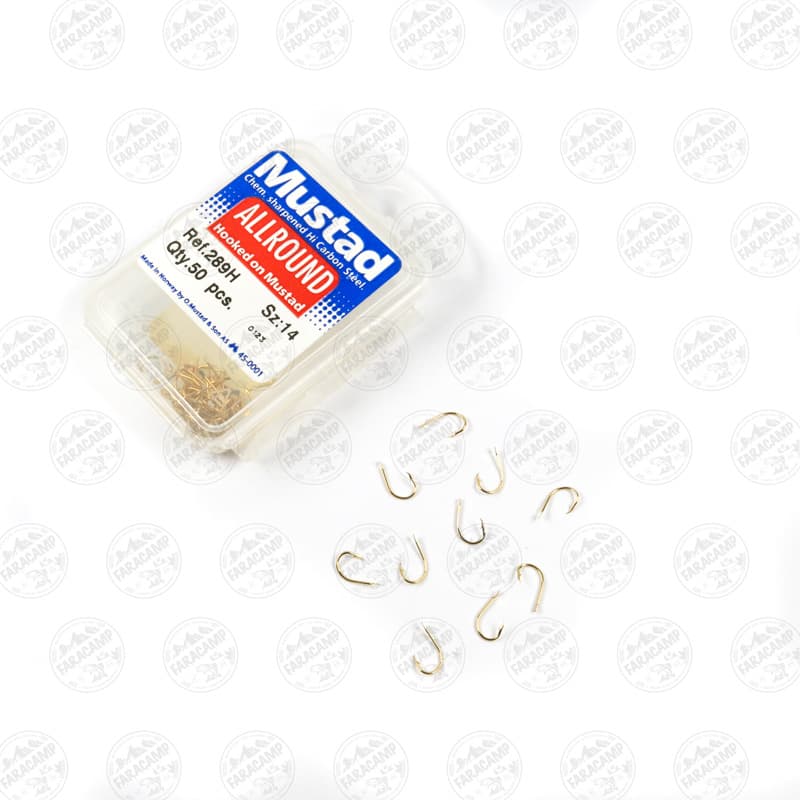 قلاب موستاد Mustad نروژ 289H سایز 14 بسته 50 عددی — تصویر ۴