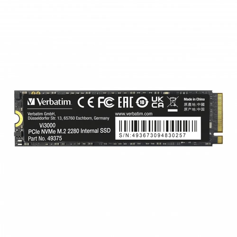 حافظه اس اس دی اینترنال ورباتیم مدل Vi3000 M.2 2280 NVMe ظرفیت 512 گیگابایت — تصویر ۵
