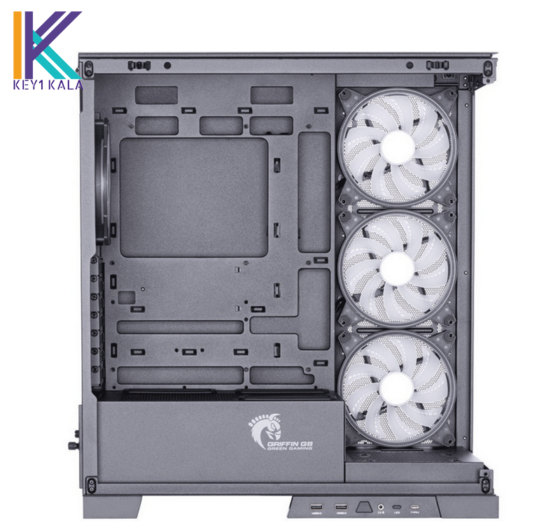 کیس کامپیوتر گرین GRIFFIN G8 RGB Mid Tower مشکی — تصویر ۷