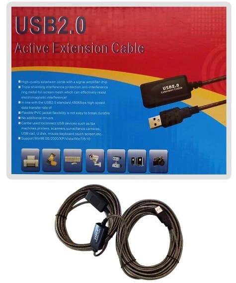 کابل افزایش طول USB 2.0 طول ۱۰ متر (برددار)