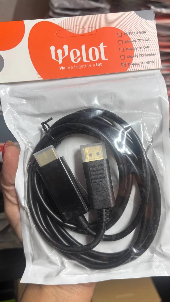 تبدیل کابل DISPLAY TO HDMI 1.8m مارک Welot