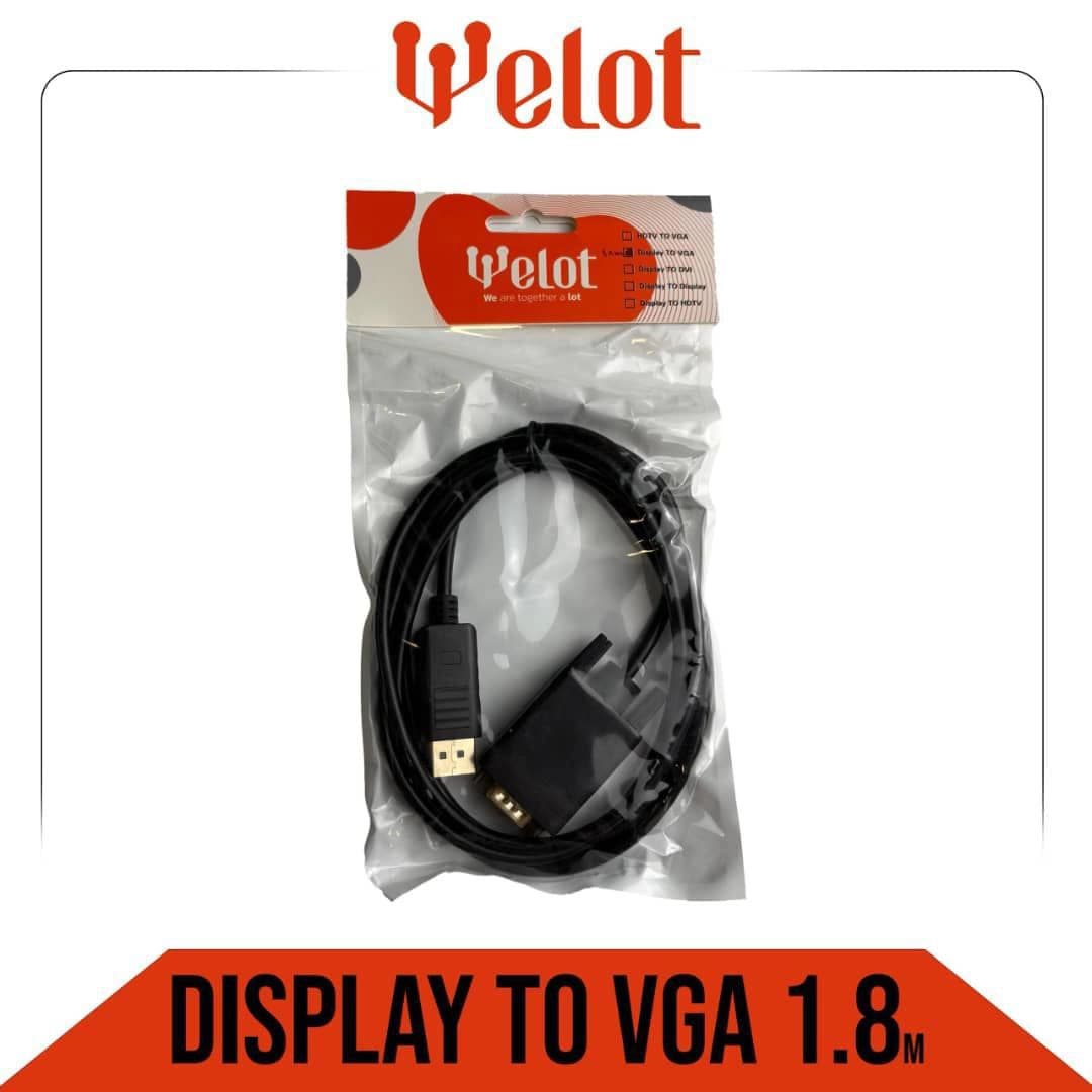 تبدیل کابل DISPLAY TO VGA 1.8 مارک Welot