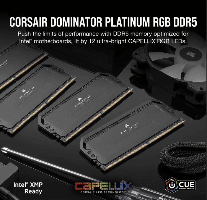 رم DDR5 دسکتاپ 32 گیگابایت 6000Mhz CL36 کورسیر مدل Dominator RGB دو کاناله — تصویر ۶