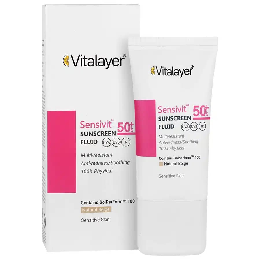 فلوئید ضد آفتاب سنسی ویت بژ طبیعی spf 50