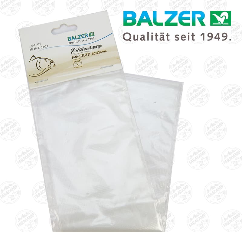 کیسه پی وی ای ماهیگیری بالزر ۵ عددی BALZER PVA BEUTEL EDITION CARP 85*120 — تصویر ۹