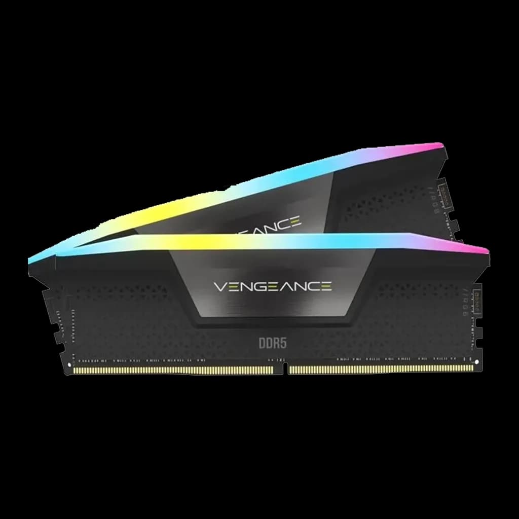 رم DDR5 دسکتاپ 96 گیگابایت 6800Mhz CL34 کورسیر مدل VENGANCE RGB BLACK دو کاناله