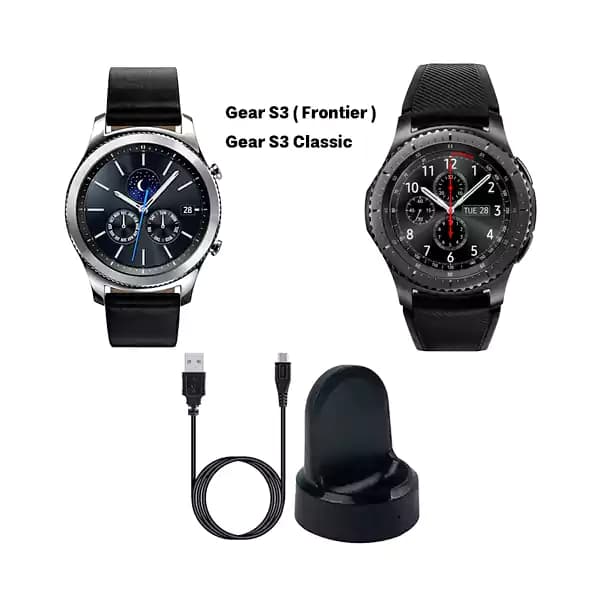 داک شارژر ساعت سامسونگ Gear S3 Frontier / Classic + کابل Mini-USB — تصویر ۲