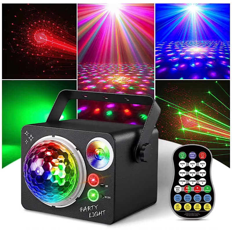 مینی رقص نور ترکیبی مجیک بال و لیزری Party Light DQ-02 | تغذیه Type-C — تصویر ۴